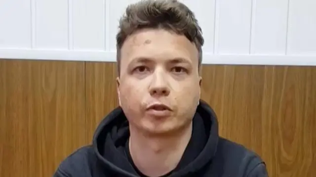 Роман Протасевич, кадр из видео 24 мая 2021 года