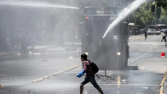 Protesta en Santiago