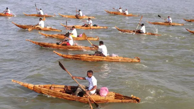 በርካቶች የተሳተፉበት ይህ ውድድር የጀልባ ትርዒትም ታይቶበታል