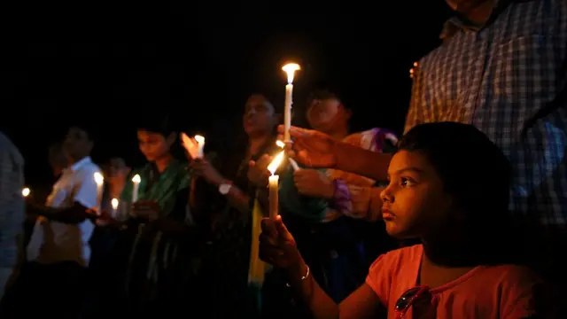ダッカで開かれた追悼集会