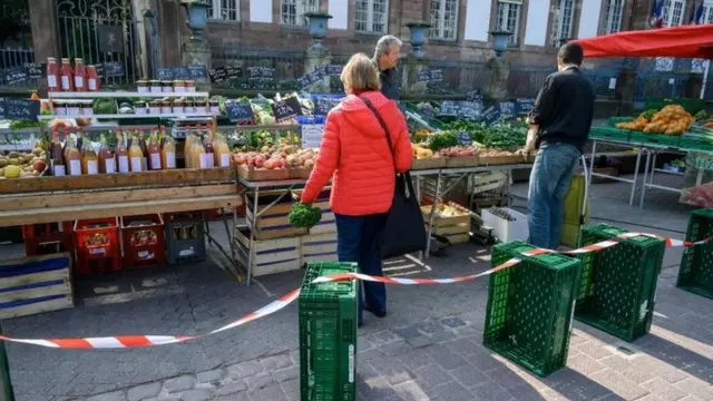 Fransa'da bir pazar yeri