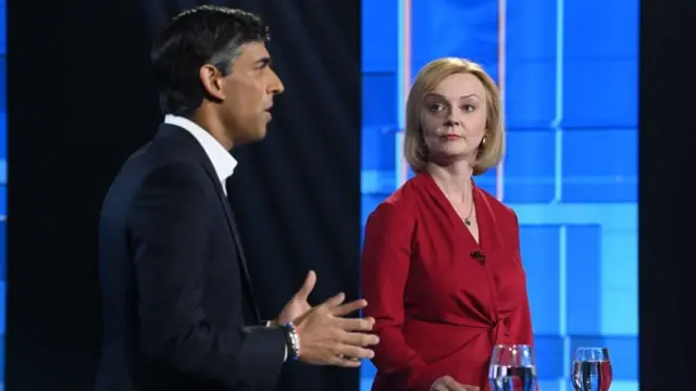 Rishi Sunak e Liz Truss