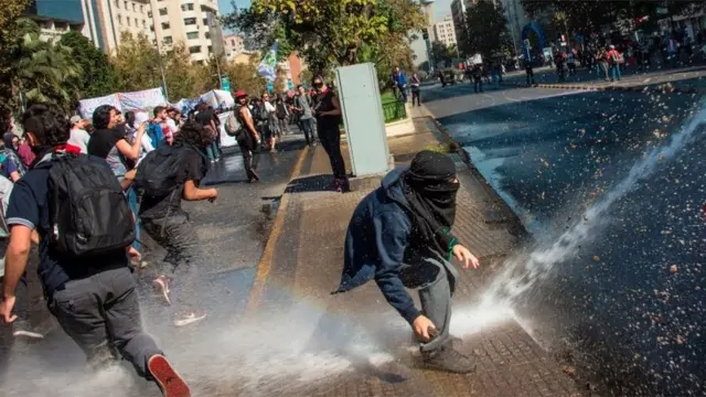 Protestas por educación universitaria gratuita en Chile (crédito: Getty Images)