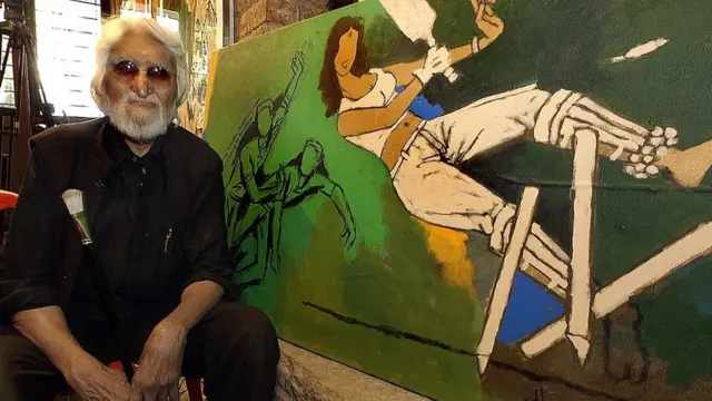 હુસૈન ચિત્ર સાથે