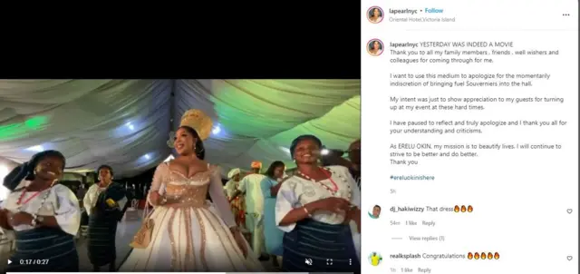 Aworan oju ewe Erelu Okin nibi to ti tọrọ aforiji