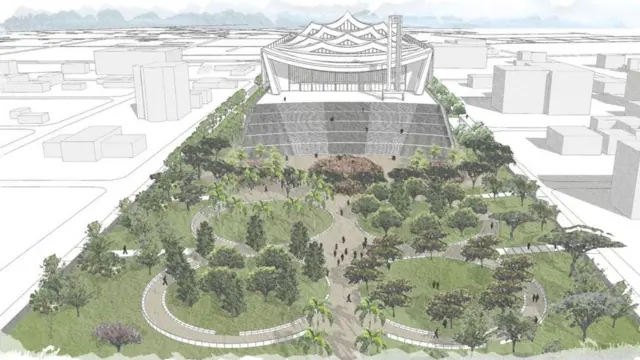 Une impression artistique de la cathédrale nationale du Ghana