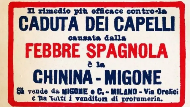 1918년, 수상쩍은 약을 파는 사람들은 스페인 독감으로 쓸모없고 때로는 해로운 제품을 팔 기회를 잡았다