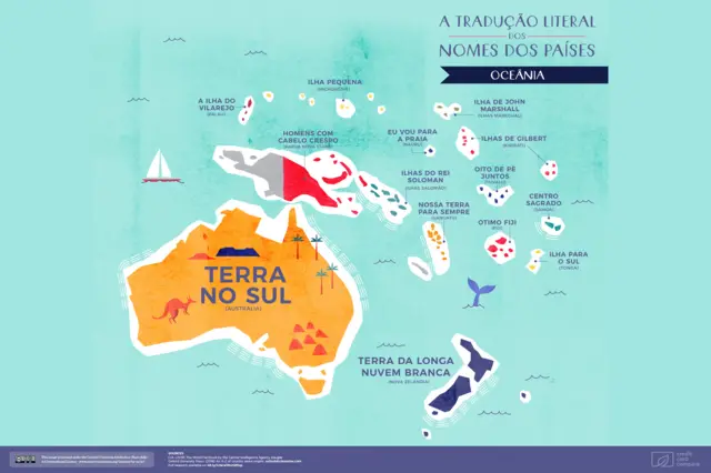 Mapa da Oceania