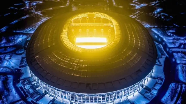 Vista aérea do estádio Luzhniki