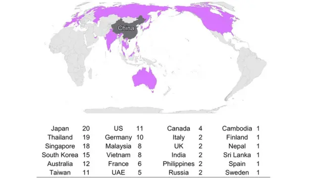 An samu kamuwar mutun 150 a wajen Chana tare da mutuwar mutun daya a Philippines.