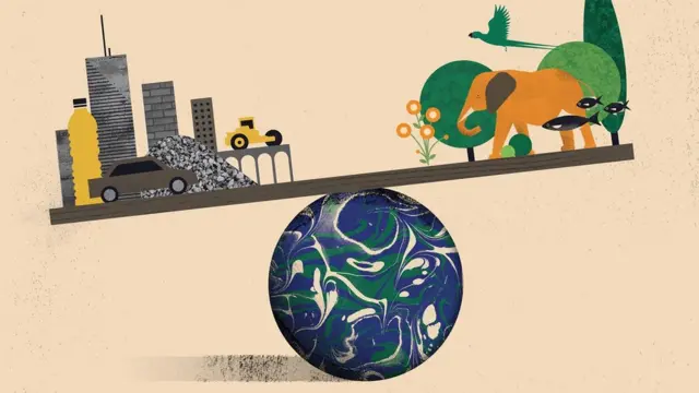 Ilustración sobre el peso de la biomasa