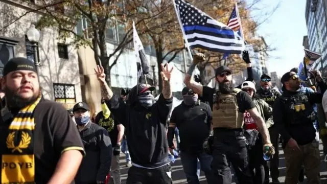 ట్రంప్ కు మద్దతుగా వాషింగ్టన్ డీసీలో ఆందోళనలు జరిగాయి