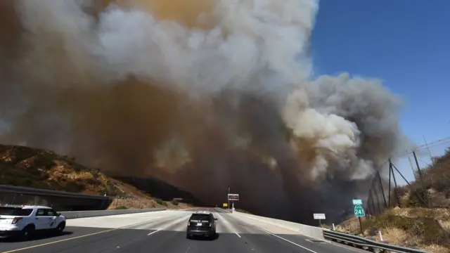 कैलिफ़ोर्निया के जंगलों में आग