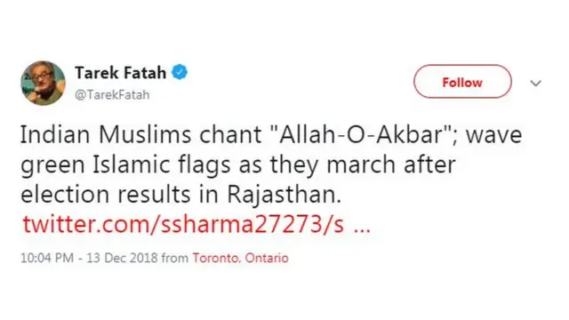 તારેક ફતેહની ટ્ટીટની ઇમેજ