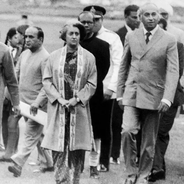 शिमला शांति वार्ता के दौरान इंदिरा और ज़ुल्फ़िकार अली भुट्टो