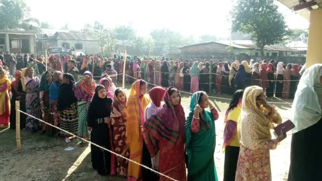 সিলেটের একটি ভোট কেন্দ্র।