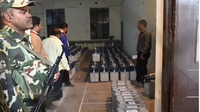 లెక్కింపు ముందు ఈవీఎంలు