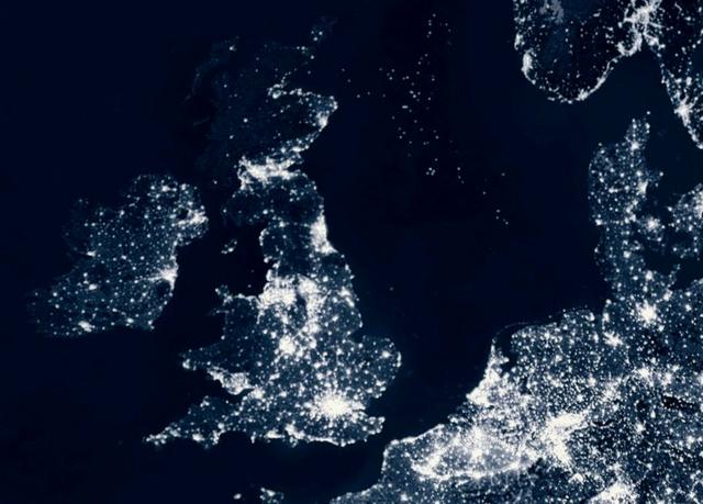 Ночная карта Британии