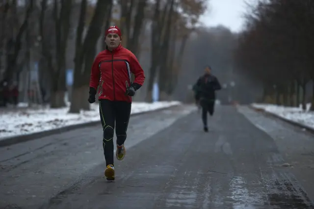Бег зимой