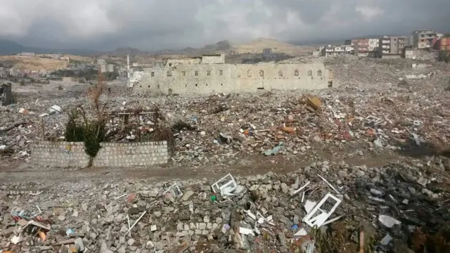 Ahmet Demir'in evinin olduğu alan şimdi yıkık dökük