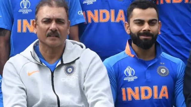 रवि शास्त्री और कप्तान विराट कोहली