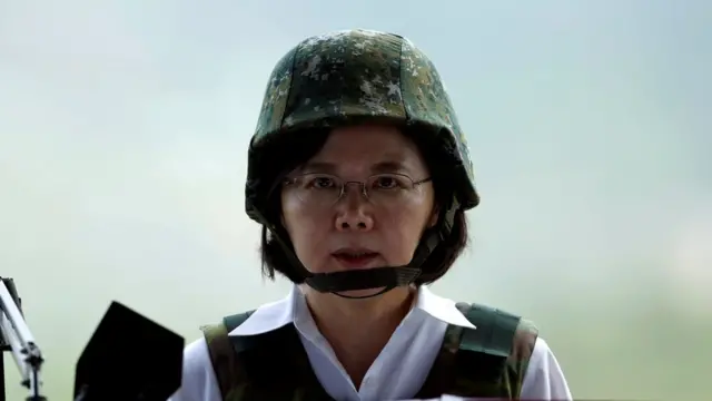 台湾总统蔡英文2016年8月巡视汉光演习。