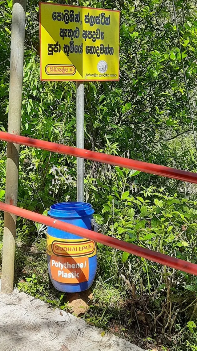 don't litter sign at sri pada