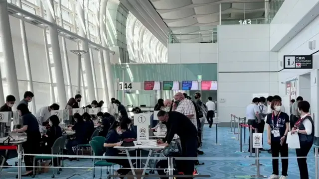 Controles en Haneda.