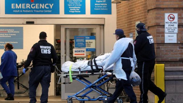A patient taken into a hospital in Brooklyn