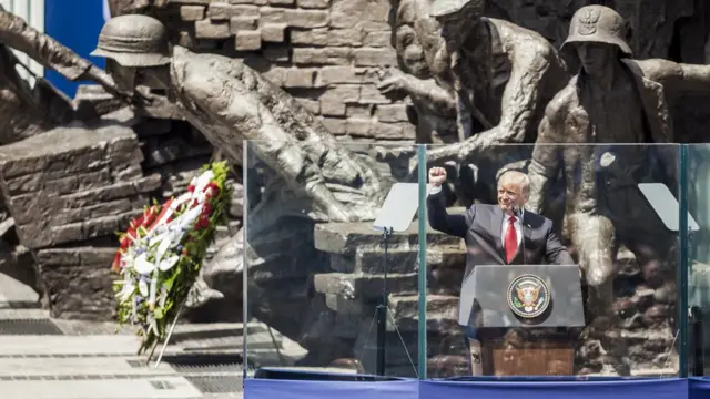 Tổng thống Mỹ Donald Trump tại Warsaw ngày 6/7/2017