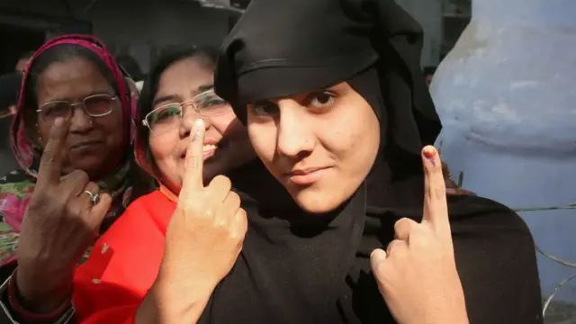 મુસ્લિમ મતદાતાની તસવીર