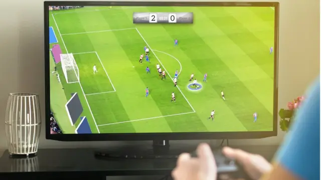 Videojuego de fútbol.