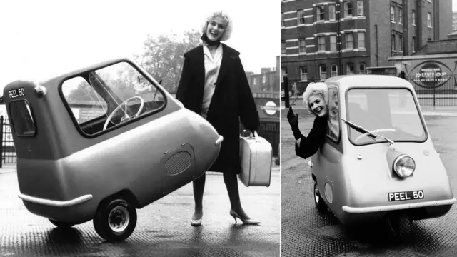 Построенный в 1962 году прототип Peel P50 имел одно колесо впереди и два сзади. Для серийного производства эту неустойчивую конструкцию переделали на обратную - два впереди и одно сзади