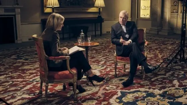 เจ้าชายแอนดรูว์ ให้สัมภาษณ์กับรายการโทรทัศน์ของบีบีซี