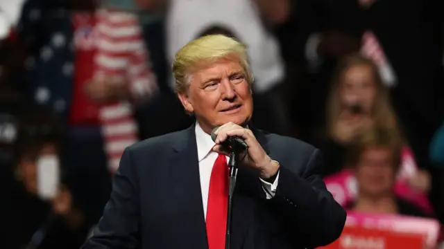 Donald Trump, durante un discurso de campaña.