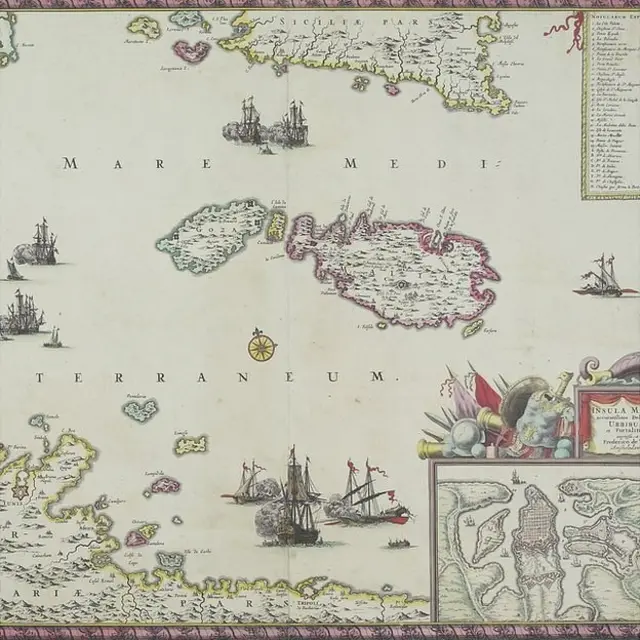 Antiguo mapa del Mediterráneo
