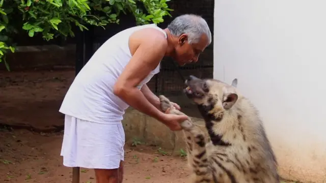 హైనాతో ప్రకాశ్ ఆమ్టే