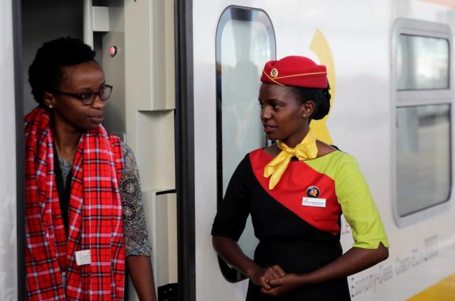 A Kenya Railways attendant
