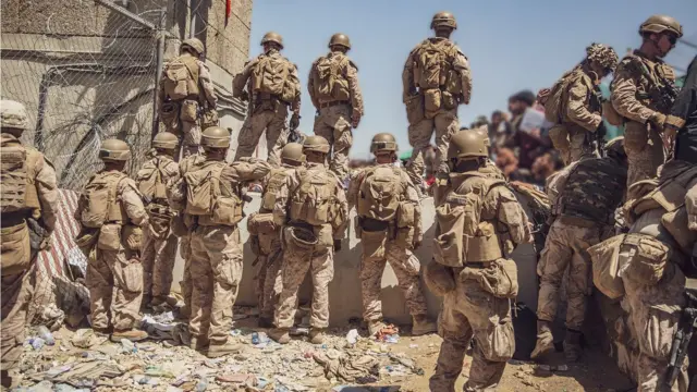 Ingabo z'Amerika ku kibuga cy'indege cya Kabul