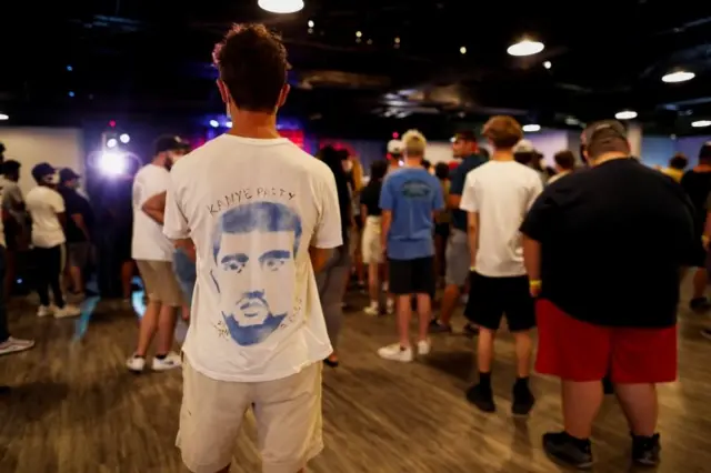 Asistentes al mitin de Kanye West en Carolina del Sur