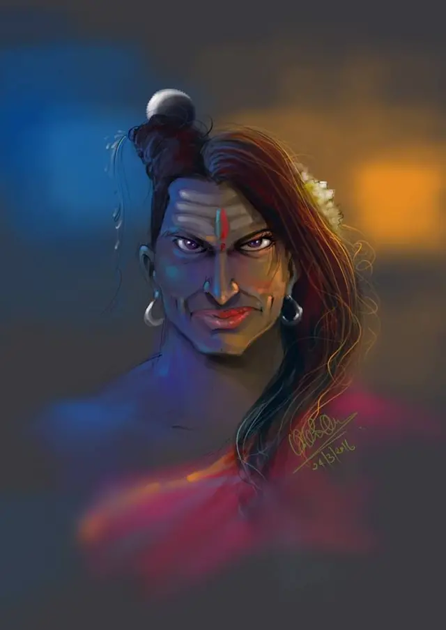 करन आचार्य का बनाया शिव का अर्धनारीश्वर स्वरूप