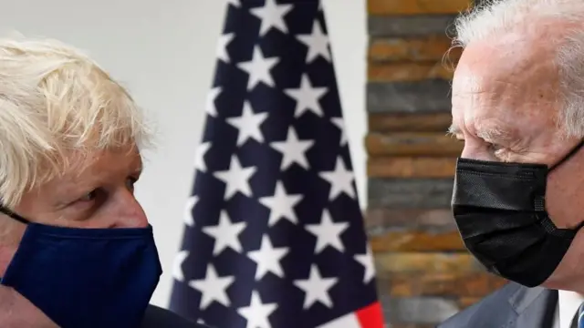 بايدن وجونسون في قمة مجموعة السبع