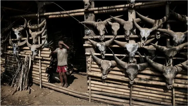 মিয়ানমারের সাগায়িং এলাকায় একটি নাগা বাড়ি। এনএসসিএন (খাপলাং)-এর মূল ঘাঁটি ছিল এ অঞ্চলেই