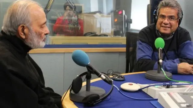 विदेश मंत्रालय में सचिव रहे लखन लाल मेहरोत्रा, बीबीसी स्टूडियो में रेहान फ़ज़ल के साथ