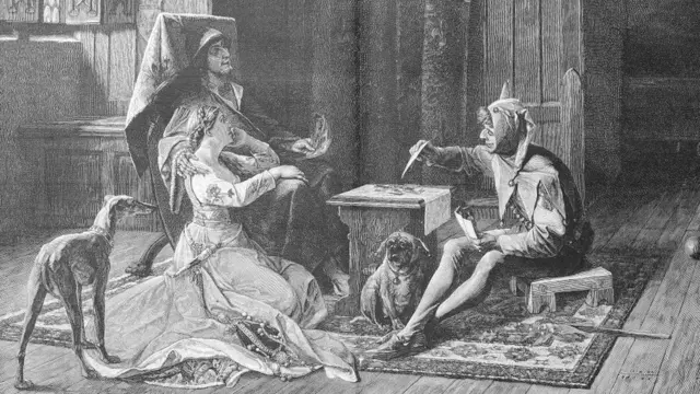 Король Франции Карл VI с шутом