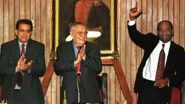Isaías Rodríguez, Luis Miquilena y Aristóbulo Istúriz.