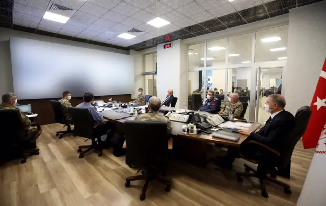 Milli Savunma Bakanı Hulusi Akar ve TSK komuta kademesi