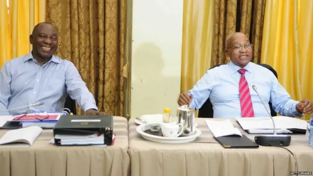 Cyril Ramaphosa and Jacob Zuma
