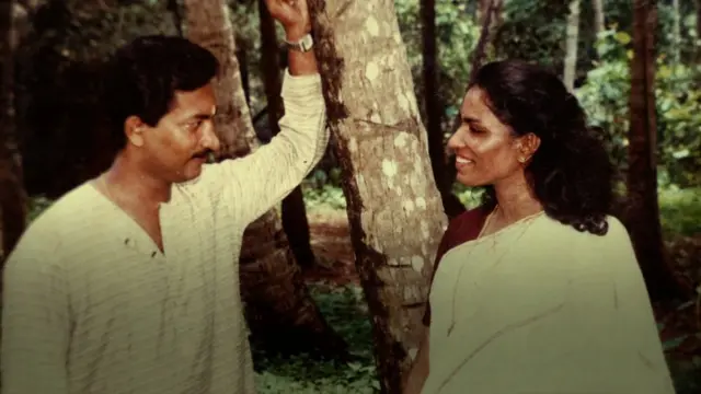 पी टी उषा आणि त्यांचे पती व्ही श्रीनिवासन