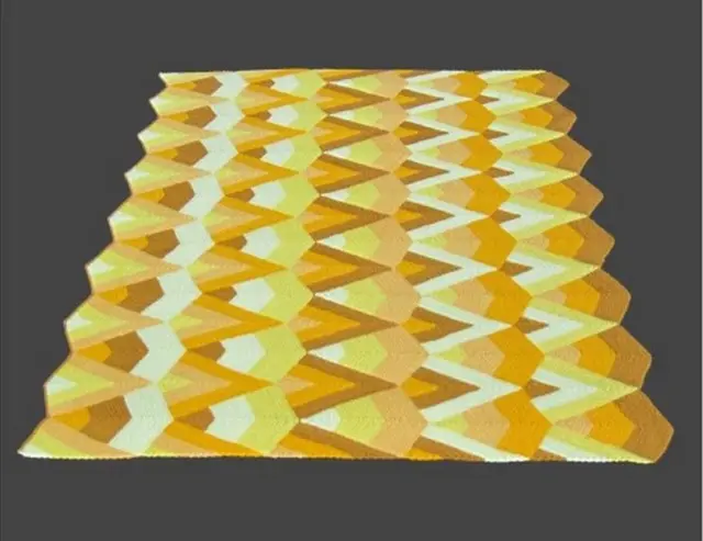 Tapete tejido a mano.